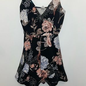 Multi Colored Floral Romper Dress! Perfect for dances and date nights
